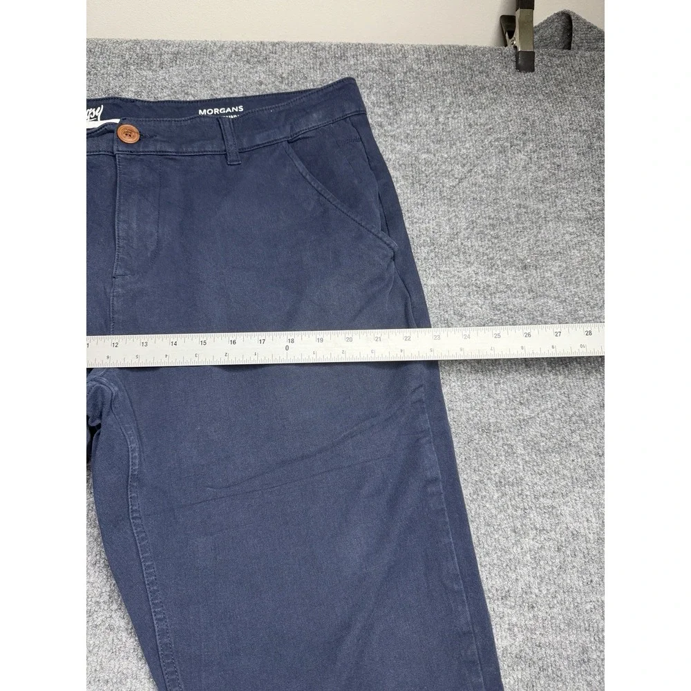 Mugsy Morgans Chino Pant Men's 38x32 Blue Straight Leg Slash Pocket Cotton Blend